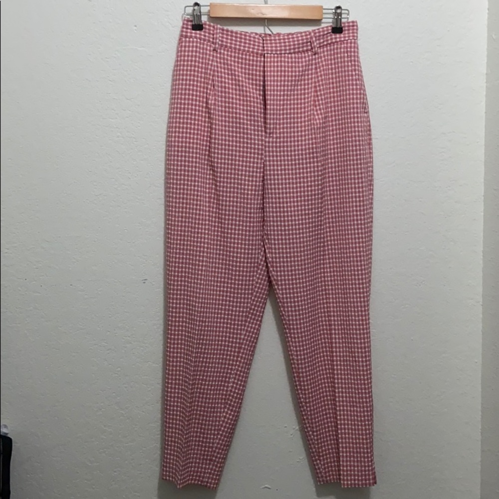 Zara suit pants pink